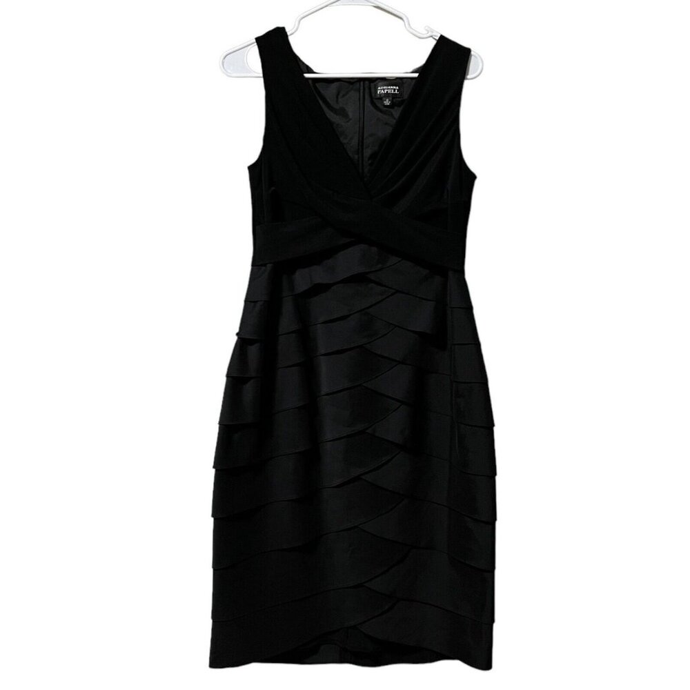 Adrianna Papell Dress Size 10 Black Stretch Party Cruise Wedding Date Night